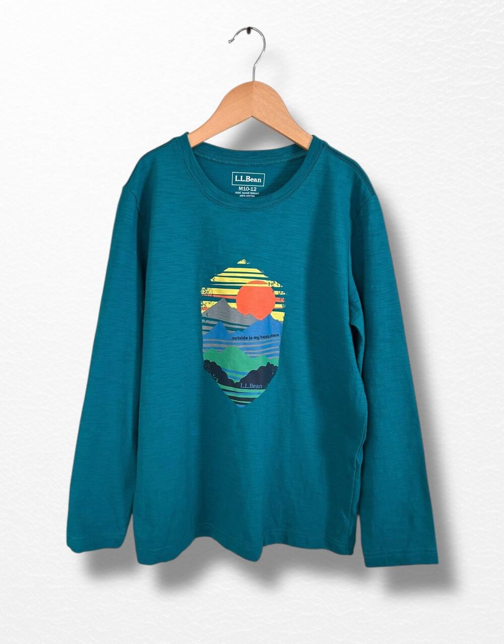 LL Bean Kids’ Slub Knit Graphic Tee, Size 10/12